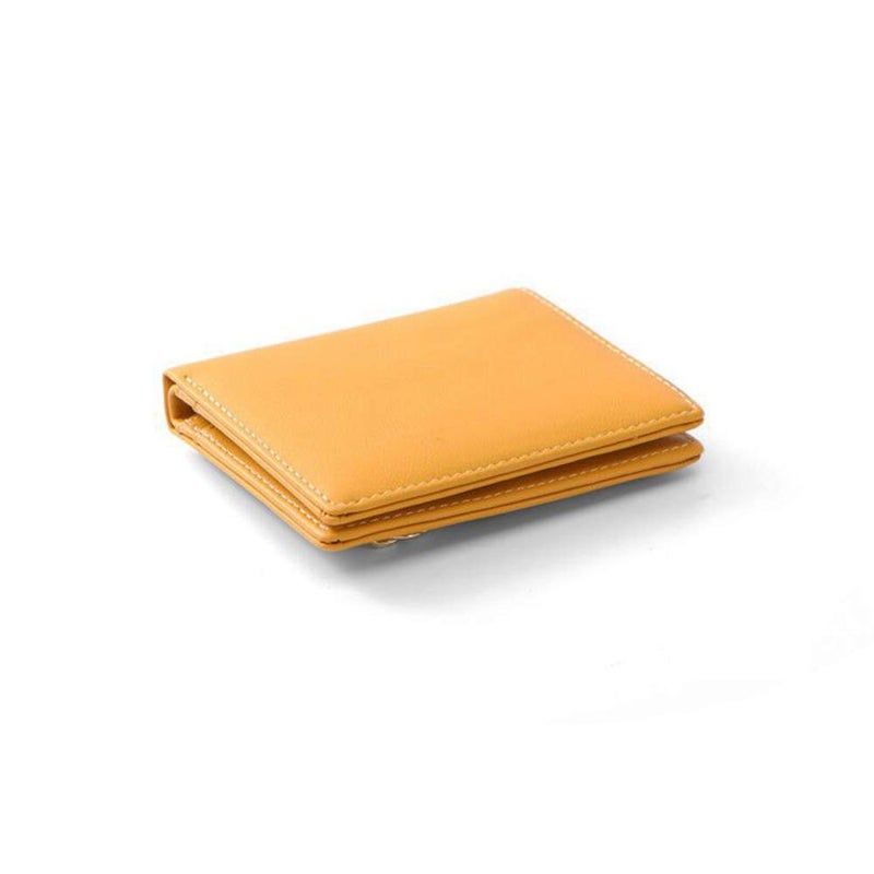 AnnabelZ Women Wallets Small Bifold Leather Pocket Wallet Ladies Mini Short Purse (Yellow) - Image 4